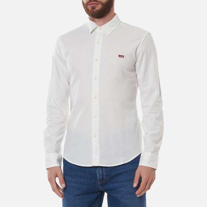 Мужская рубашка Levi's, цвет белый, размер L 86625-0002 Housemark Slim Fit - фото 3