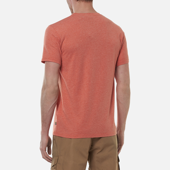 Мужская футболка Fjallraven Fjallraven Logo M Rowan Red/Melange