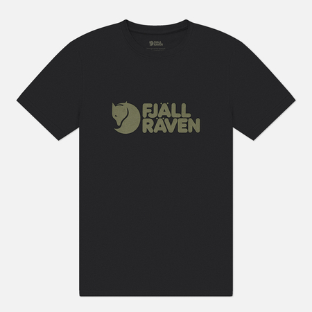 Мужская футболка Fjallraven Fjallraven Logo, цвет чёрный, размер L