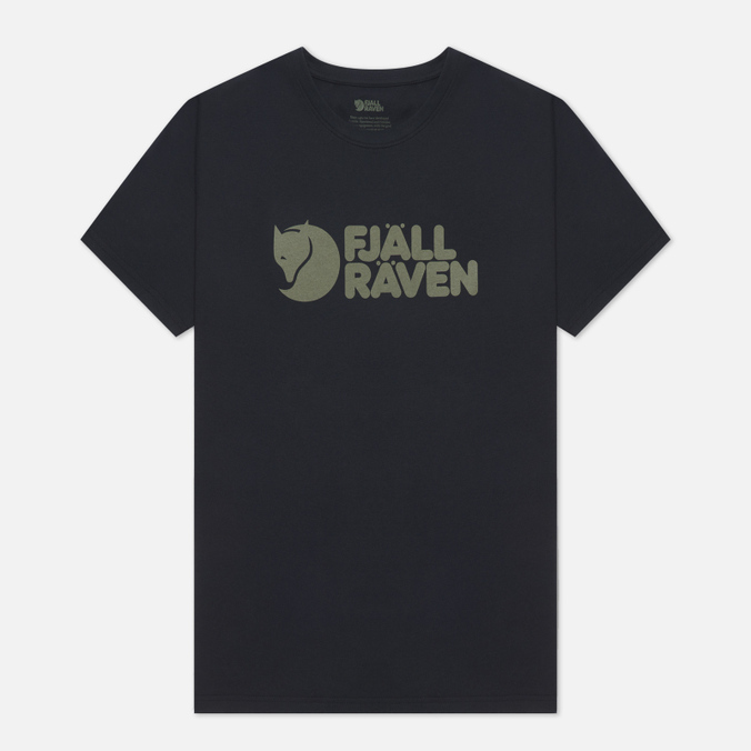 Мужская футболка Fjallraven, цвет чёрный, размер S