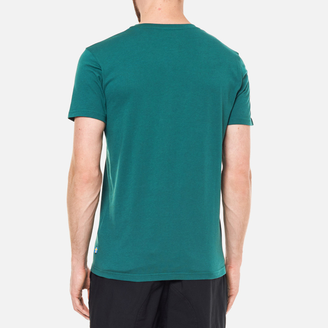 Мужская футболка Fjallraven, цвет зелёный, размер S 87310-667 Fjallraven Logo M - фото 4