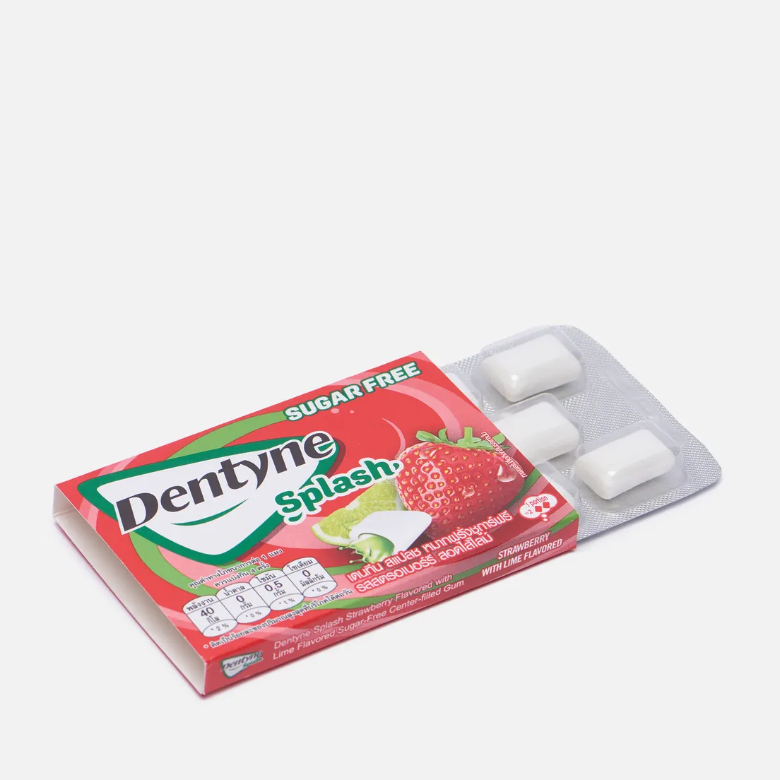 Dentyne Жевательная резинка Splash Strawberry Lime