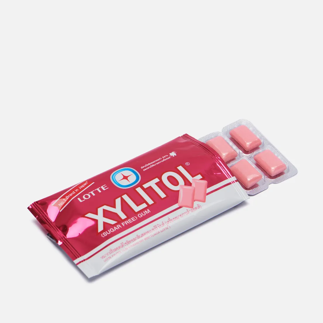 Lotte Жевательная резинка Xylitol Strawberry Mint