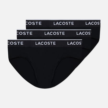 Комплект мужских трусов Lacoste Underwear 3-Pack Casual Briefs цвет чёрный размер XL 3990₽