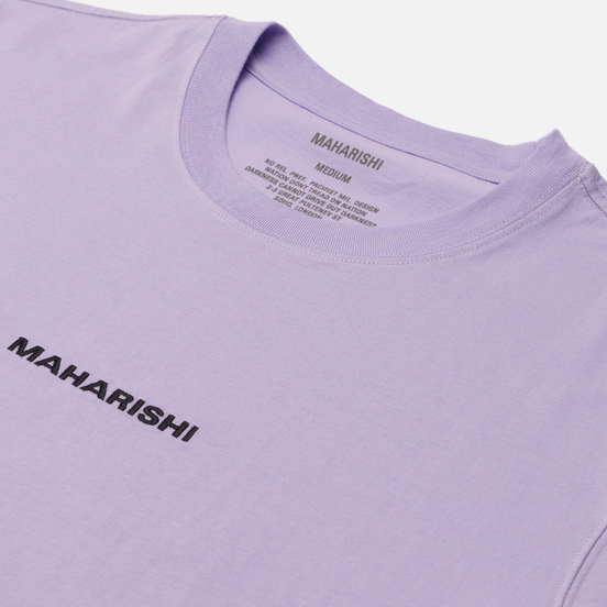 Мужская футболка maharishi Organic Military Type Embroidery Lavender