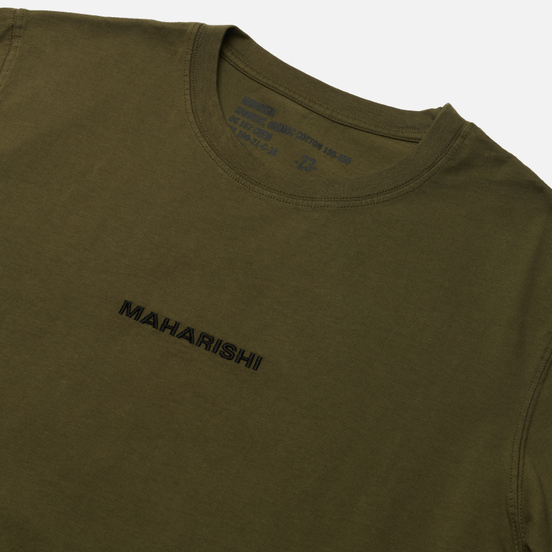 Мужская футболка maharishi Organic Military Type Embroidery Olive
