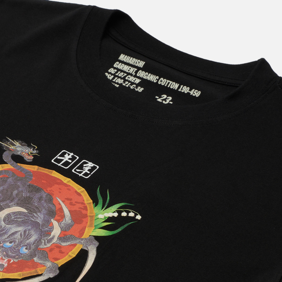 Мужская футболка maharishi Year Of The Spider Ox Black