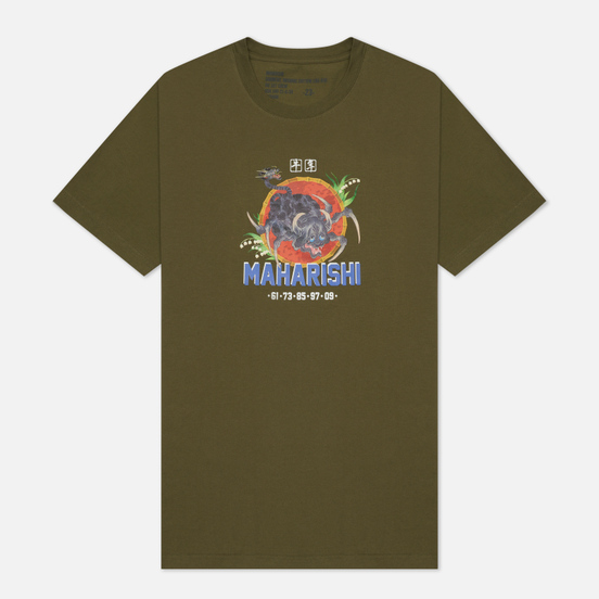 Мужская футболка maharishi Year Of The Spider Ox Olive
