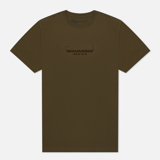 Мужская футболка maharishi Ushi-Oni Ox Olive