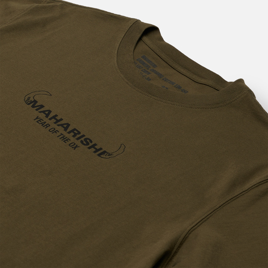 Мужская футболка maharishi Ushi-Oni Ox Olive