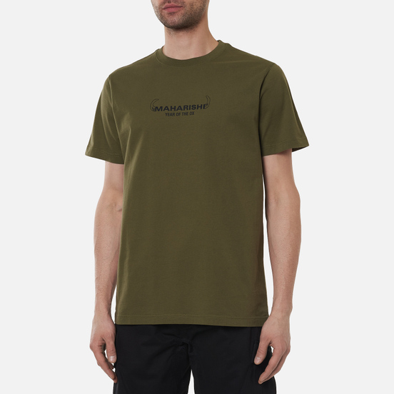 Мужская футболка maharishi Ushi-Oni Ox Olive