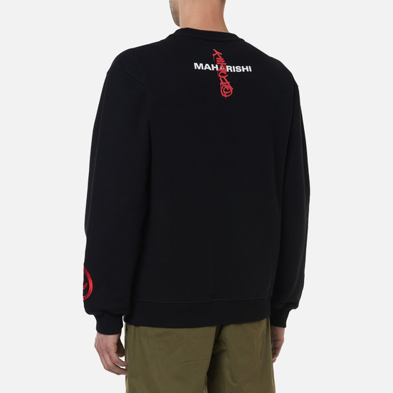 Мужская толстовка maharishi x Teach Ox Сrew Neck Black