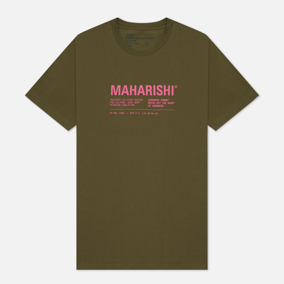 Мужская футболка maharishi Maha Miltype 21 Olive