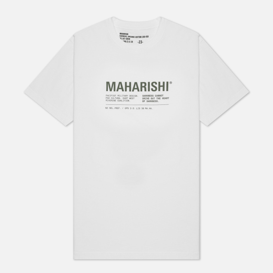 Мужская футболка maharishi Maha Miltype 21 White/Olive