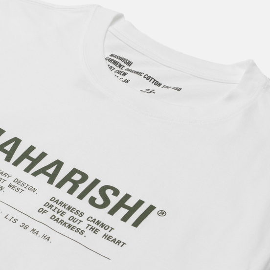 Мужская футболка maharishi Maha Miltype 21 White/Olive
