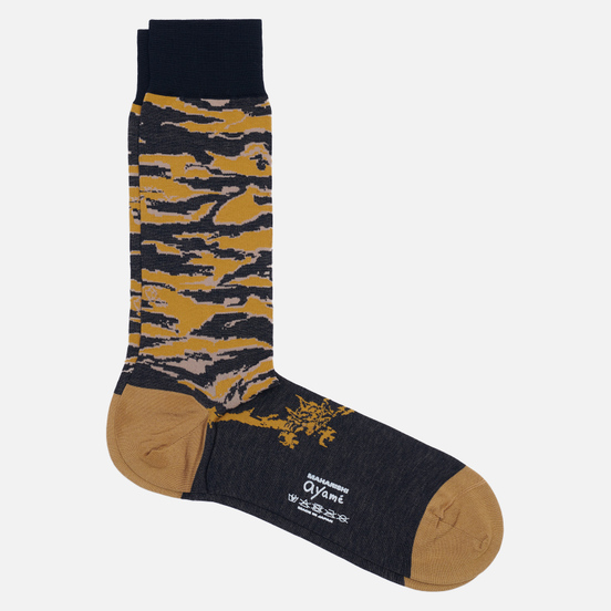 Носки maharishi Tiger Stripe Camo Jacquard Tiger Stripe Gold