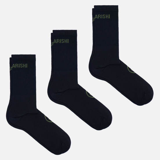 Комплект носков maharishi Miltype Tabi 3-Pack Black/Black/Black