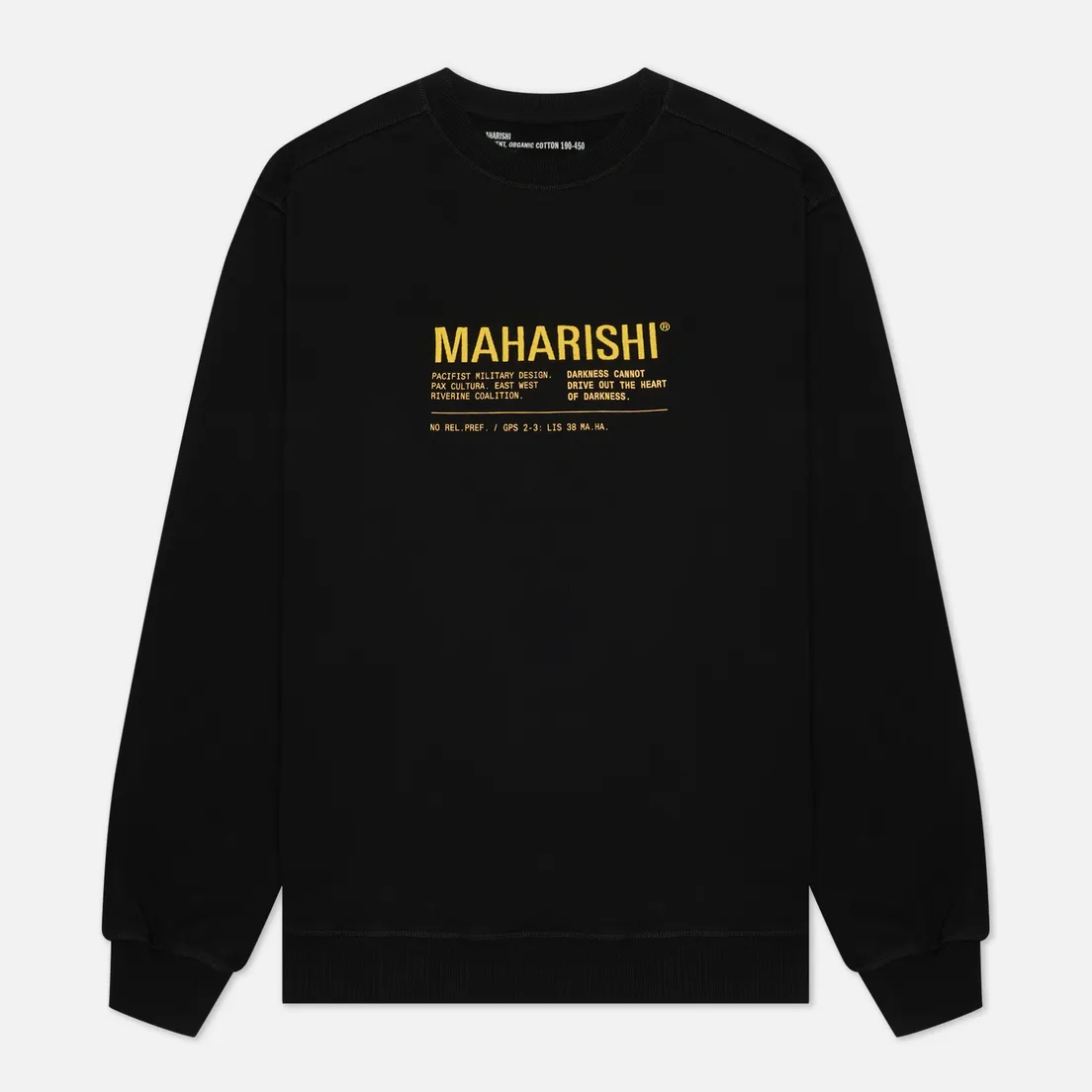 maharishi Мужская толстовка Maha Miltype 21 Crew Neck