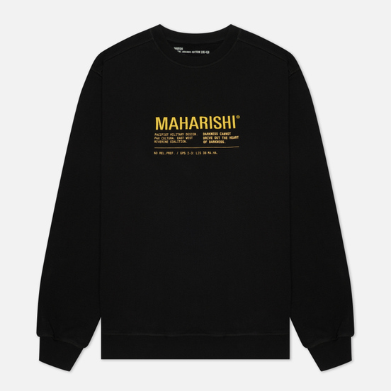 Мужская толстовка maharishi Maha Miltype 21 Crew Neck Black