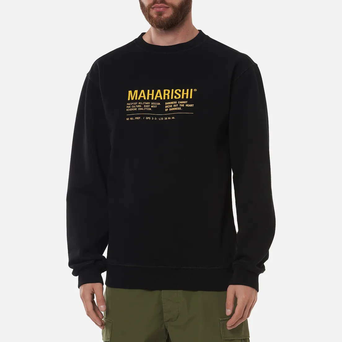 maharishi Мужская толстовка Maha Miltype 21 Crew Neck