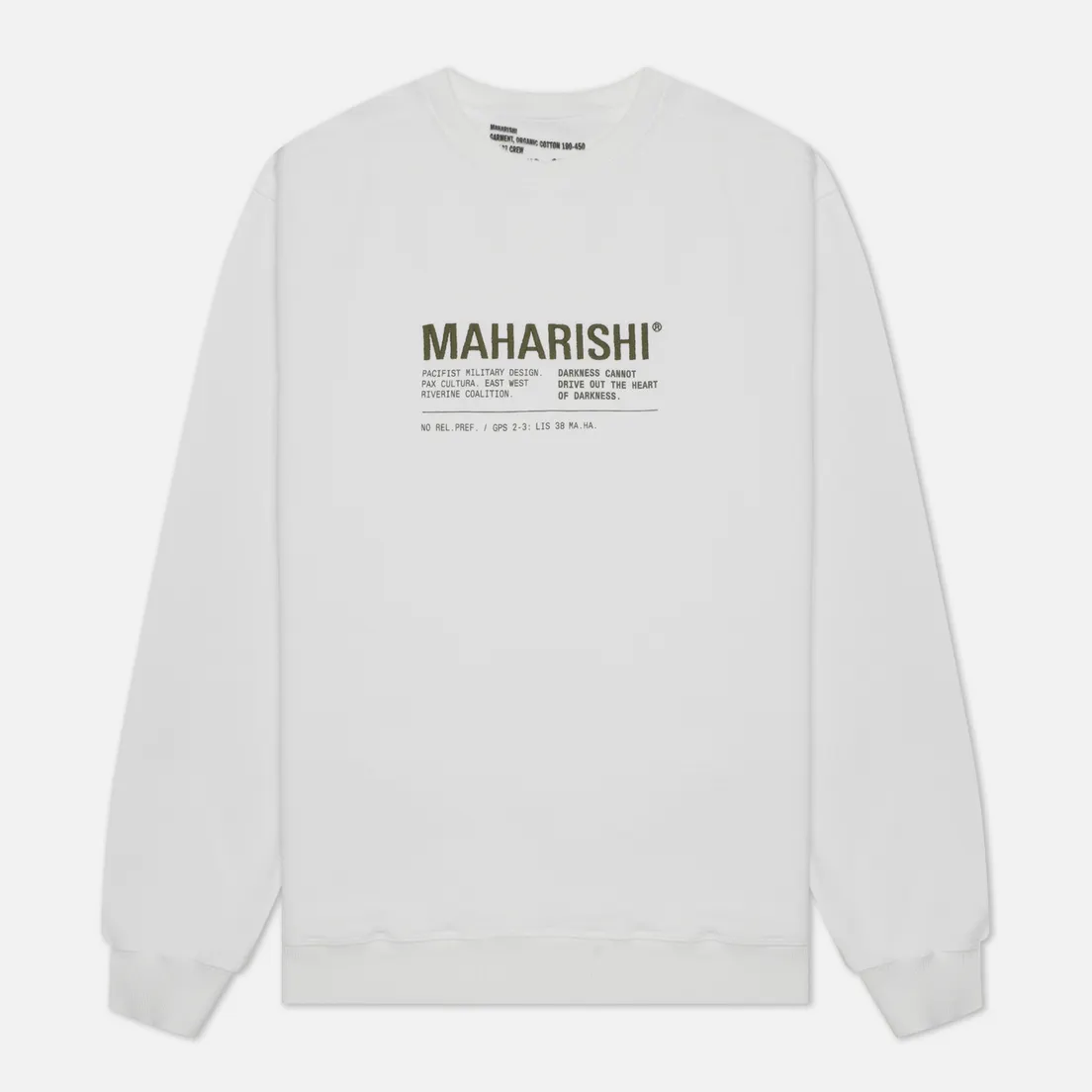 maharishi Мужская толстовка Maha Miltype 21 Crew Neck