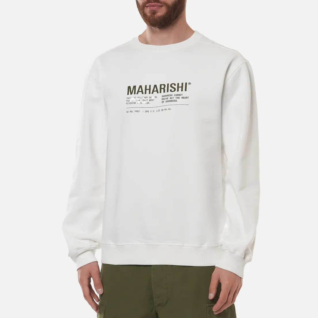 maharishi Мужская толстовка Maha Miltype 21 Crew Neck
