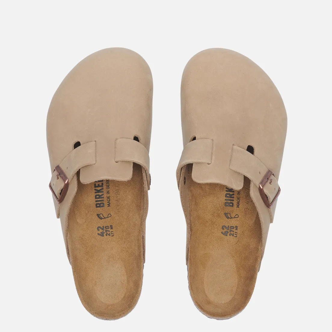 Birkenstock Сандалии Boston Natural Leather Oiled