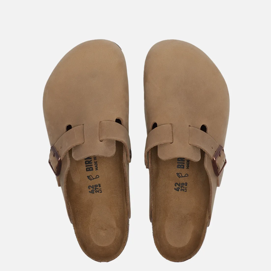 Birkenstock Сандалии Boston Natural Leather Oiled