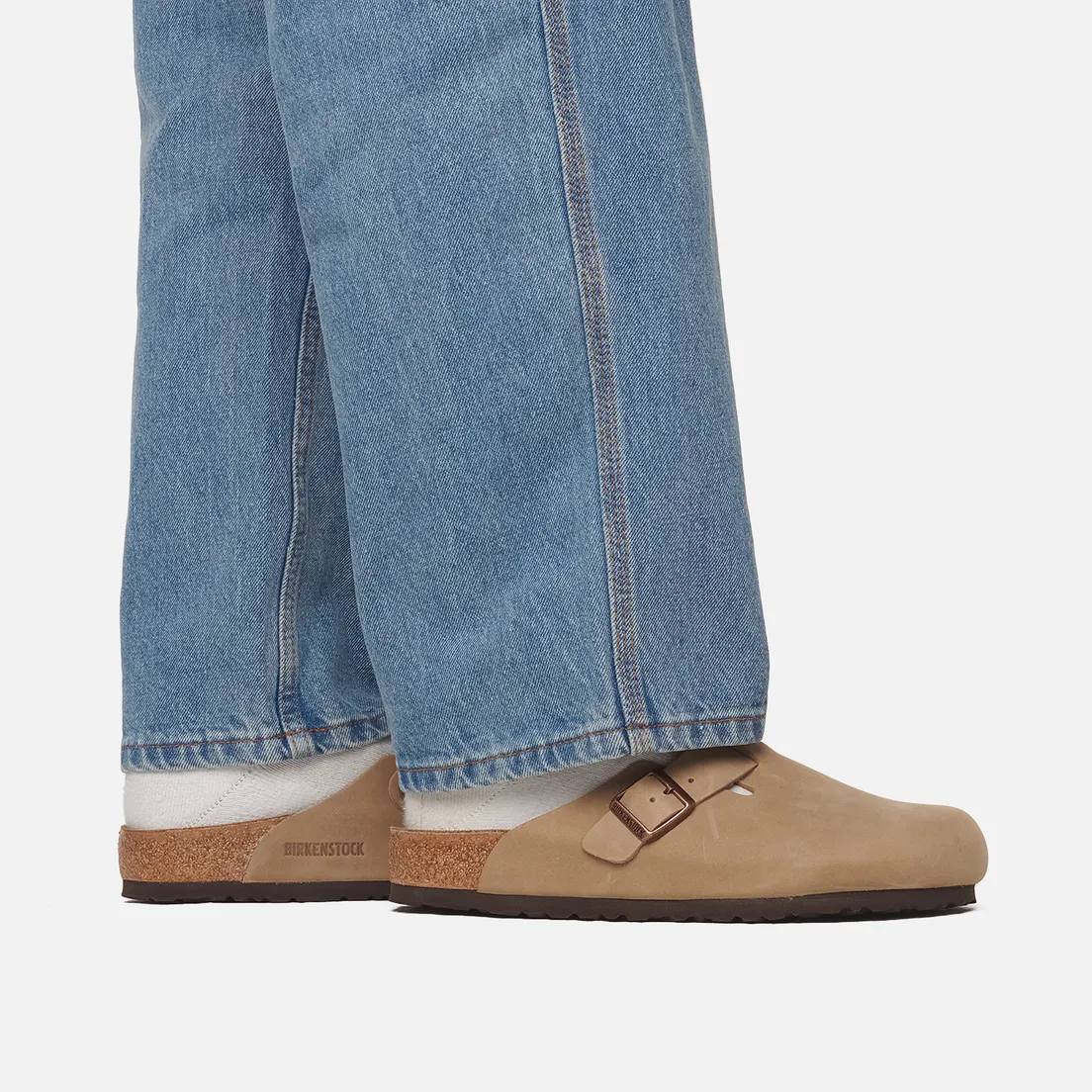 Birkenstock Мужские сандалии Boston Natural Leather Oiled