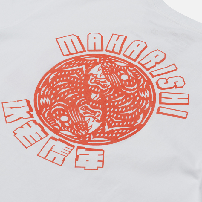 Мужская футболка maharishi, цвет белый, размер XXL 9700-WHITE Papercut Tiger Yinyang - фото 3