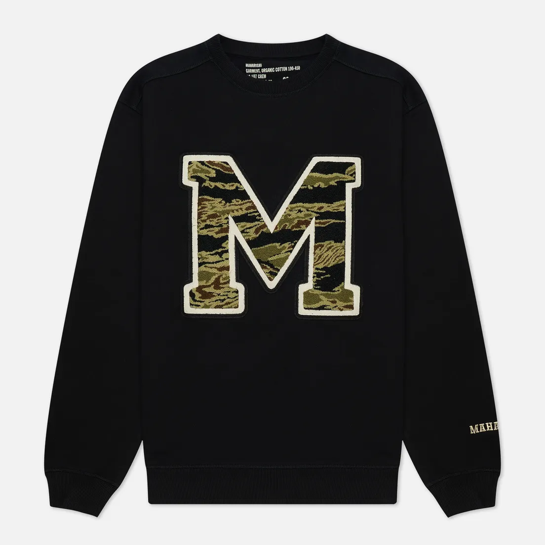 maharishi Мужская толстовка MA23 Embroidered Crew Golden Tiger Skins
