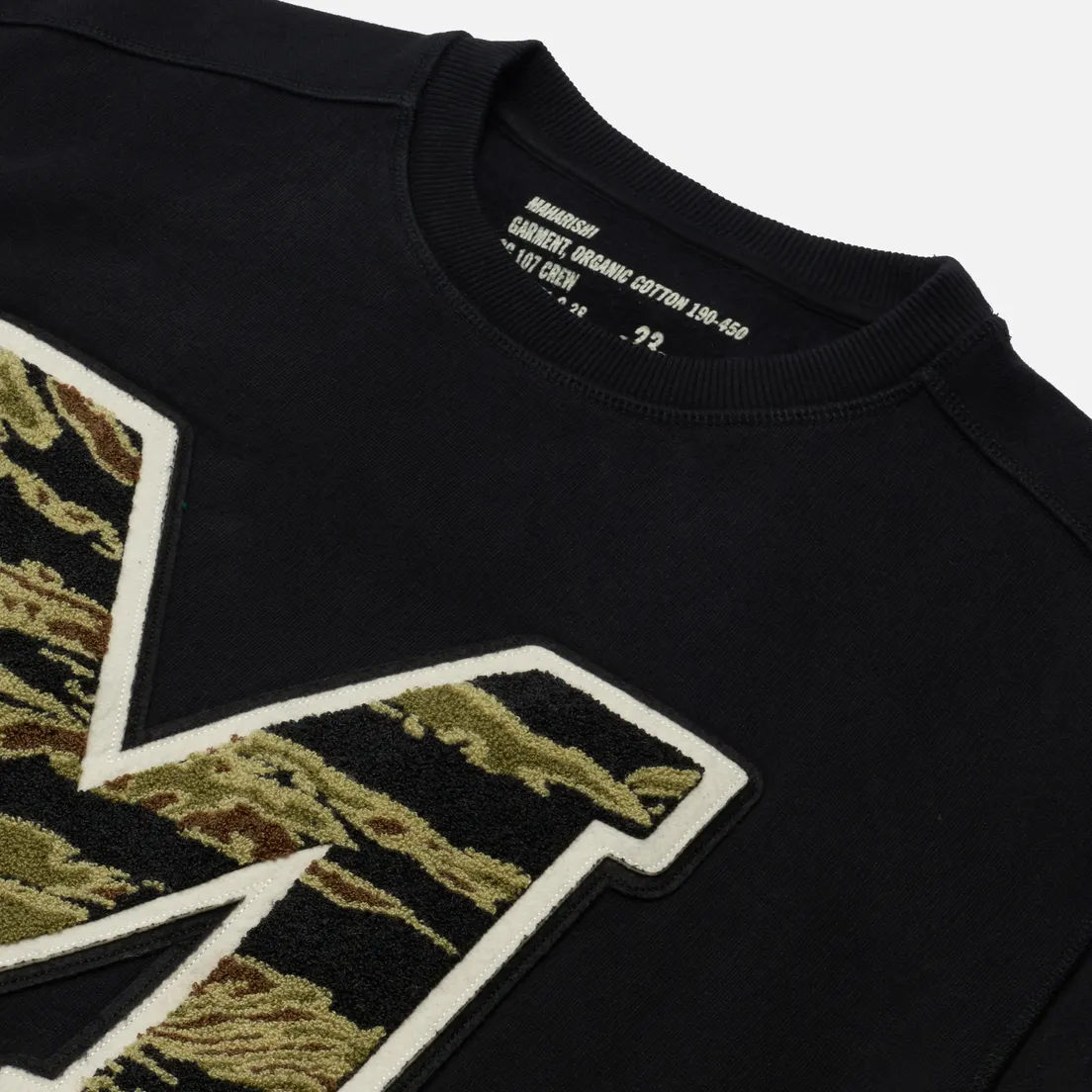 maharishi Мужская толстовка MA23 Embroidered Crew Golden Tiger Skins