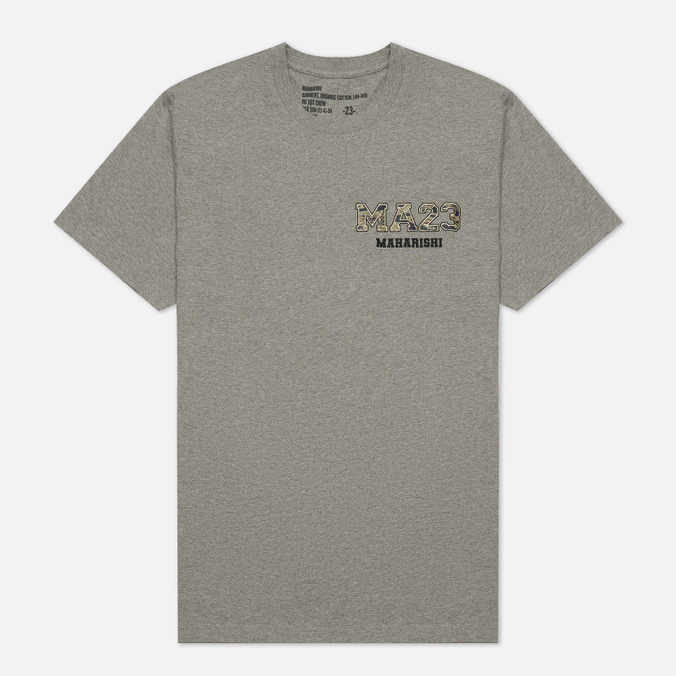 Мужская футболка maharishi, цвет серый, размер L 9709-GREYMARL MA23 Embroidered Golden Tiger Skins - фото 1