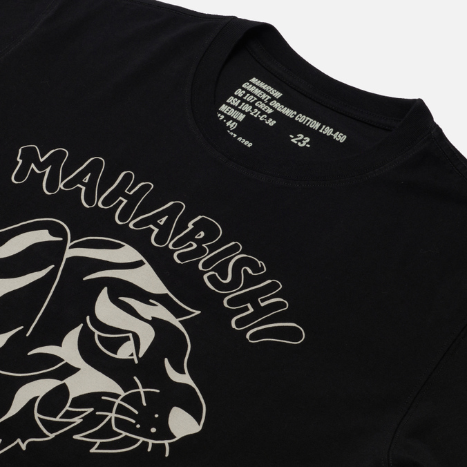 Мужская футболка maharishi, цвет чёрный, размер L 9729-BLACK x Teach Tiger Throw Up - фото 2