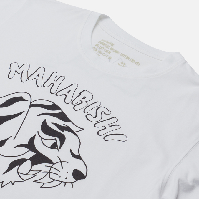 Мужская футболка maharishi, цвет белый, размер L 9729-WHITE x Teach Tiger Throw Up - фото 2