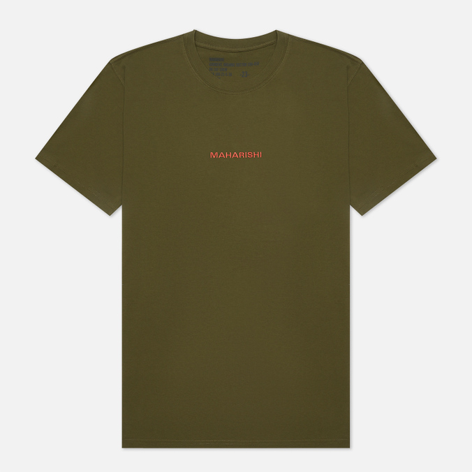 Мужская футболка maharishi, цвет оливковый, размер L 9753-OLIVE Miltype Embroidered - фото 1