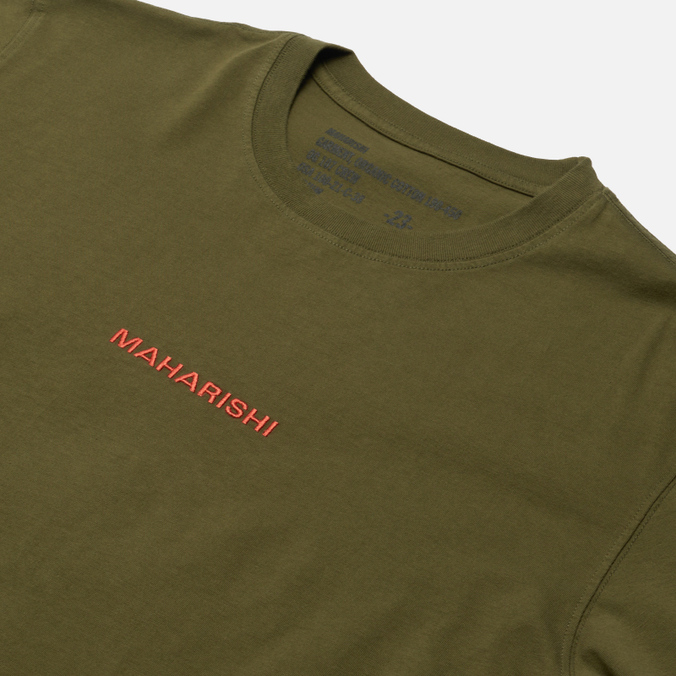 Мужская футболка maharishi, цвет оливковый, размер L 9753-OLIVE Miltype Embroidered - фото 2