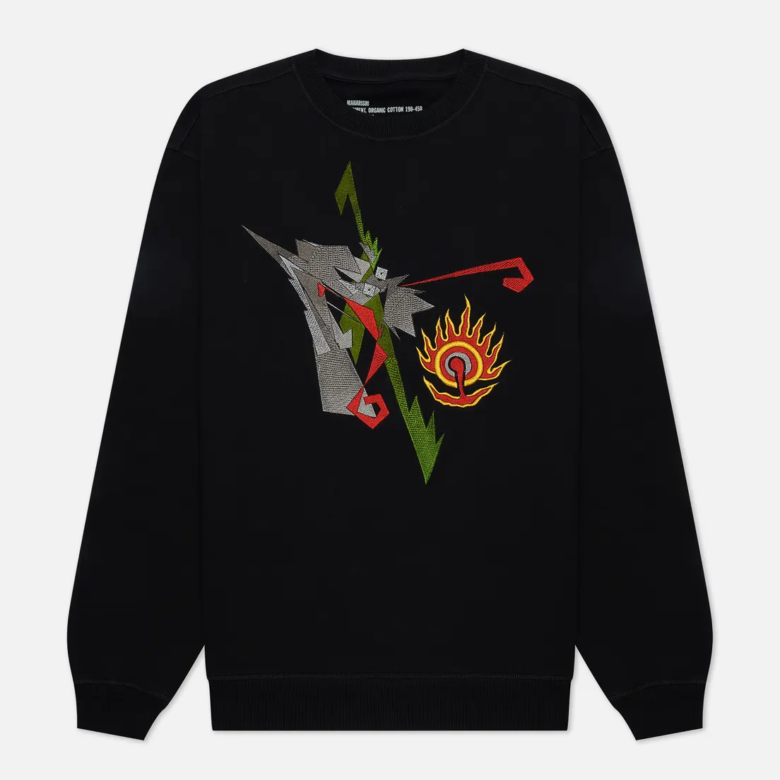 maharishi Мужская толстовка Cubist Dragon Crew Neck