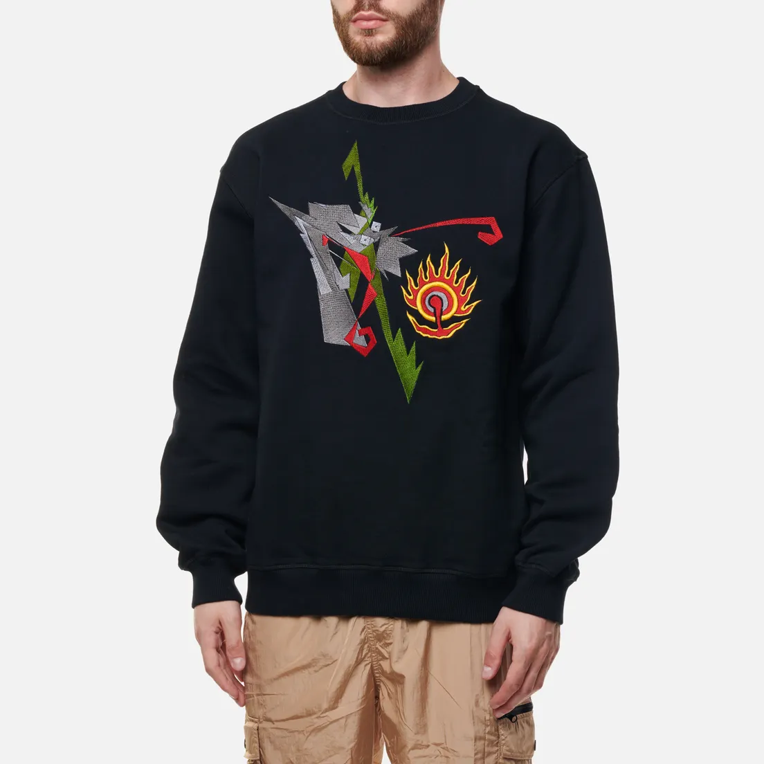 maharishi Мужская толстовка Cubist Dragon Crew Neck