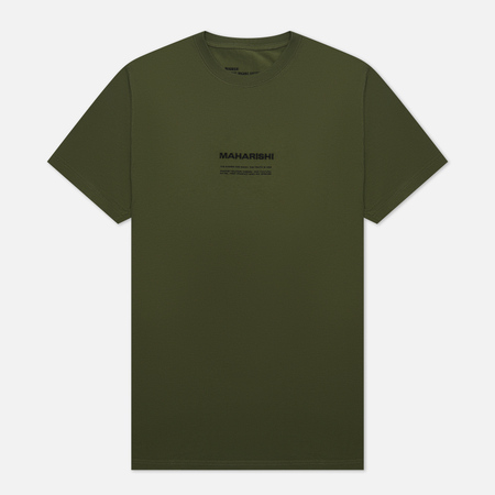 Мужская футболка maharishi Miltype Crew Neck, цвет оливковый, размер S