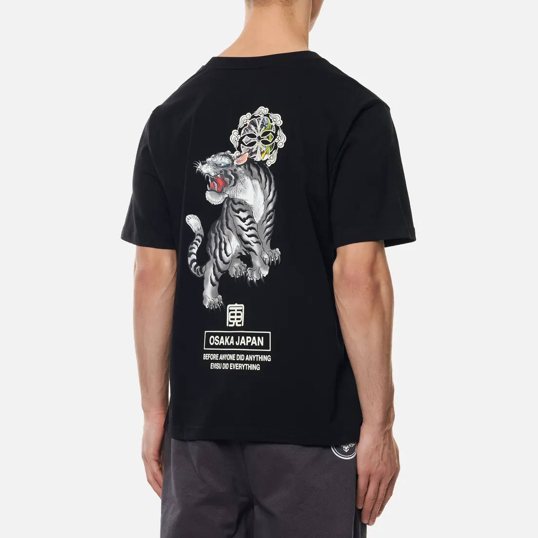 Evisu Мужская футболка Heritage Tiger Back Printed Logo