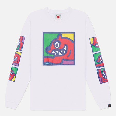 Мужской лонгслив ICECREAM Pop Art Running Dog, цвет белый, размер M