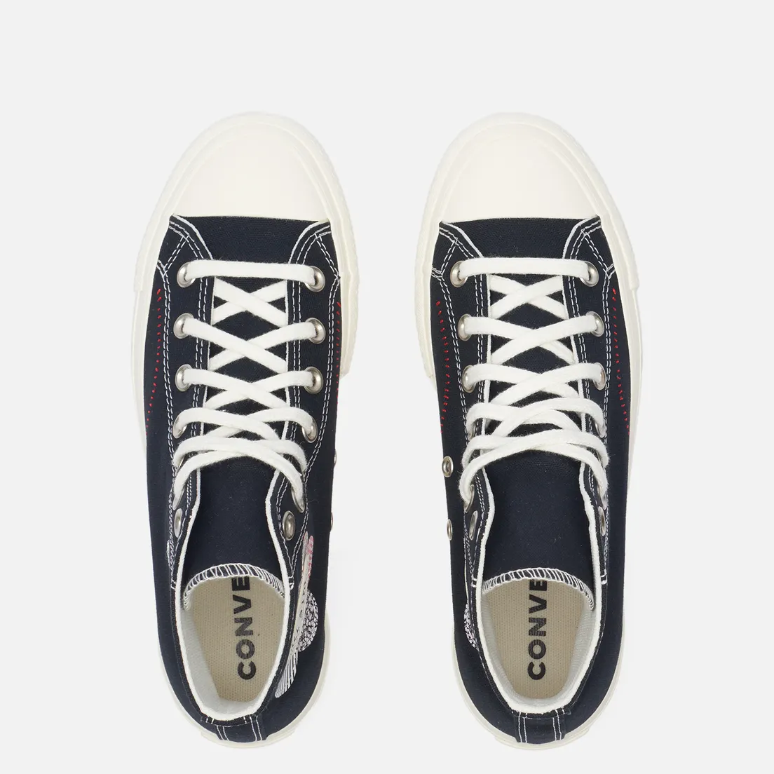 Converse Женские кеды Chuck Taylor All Star Lift Platform Crafted Patchwork