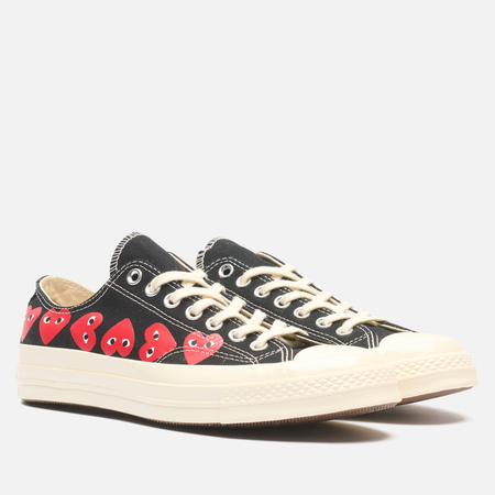   Brandshop Кеды Converse x Comme des Garcons Play Chuck 70 Multi Heart Low, цвет чёрный, размер 40 EU