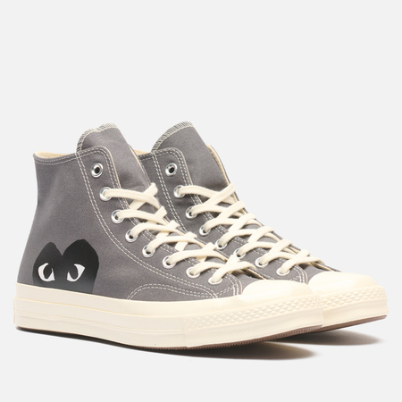 Мужские кеды Converse x Comme des Garcons Play Chuck 70 Hi, цвет серый, размер 45 EU