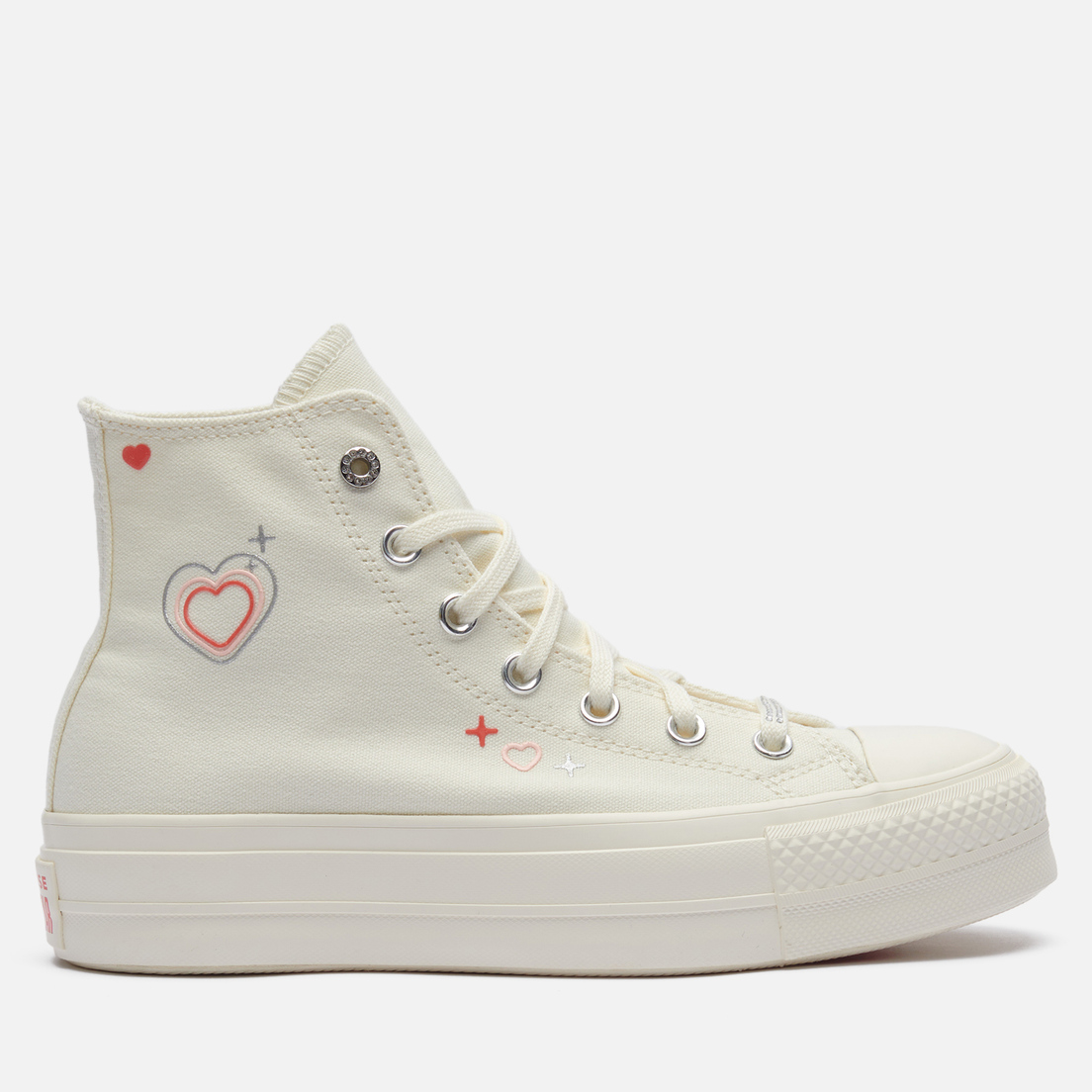 Converse Chuck Taylor All Star Lift Platform Y2K Heart A09114