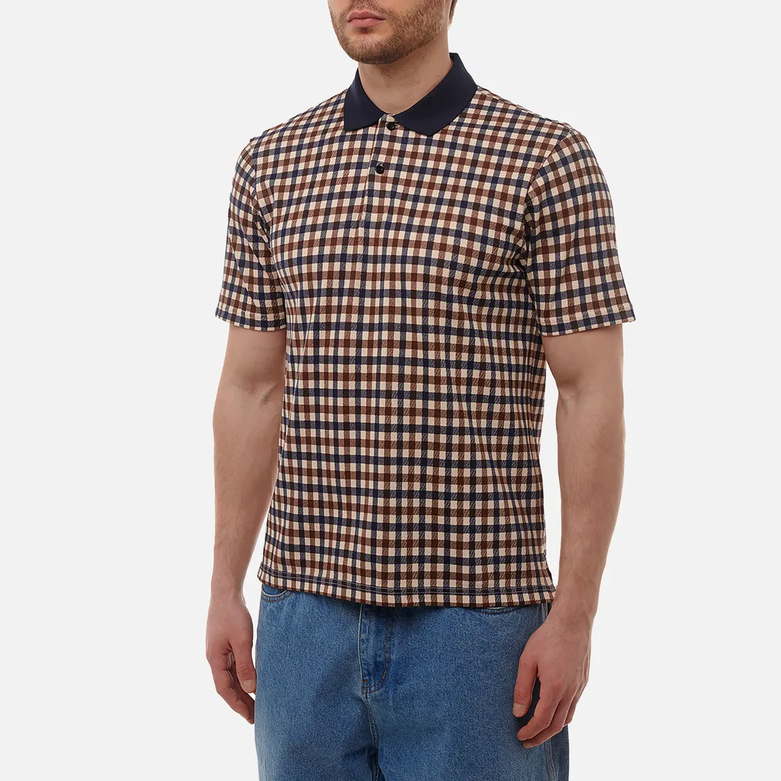 Aquascutum Мужское поло Active Club Check Piquet