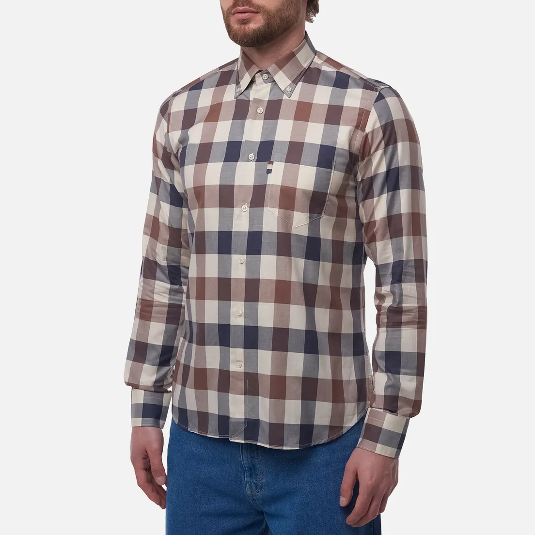 Aquascutum Мужская рубашка Active Macro Check