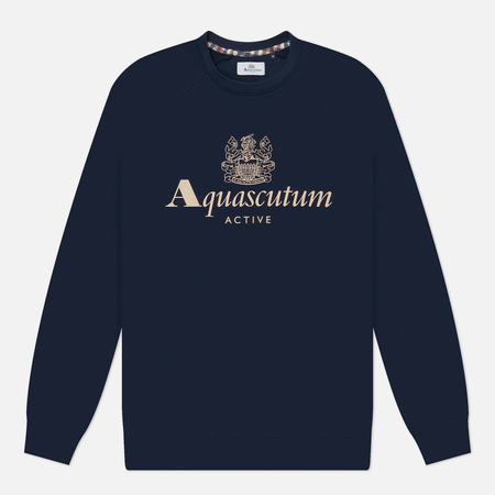 Мужская толстовка Aquascutum Active Big Logo Raglan, цвет синий, размер XL