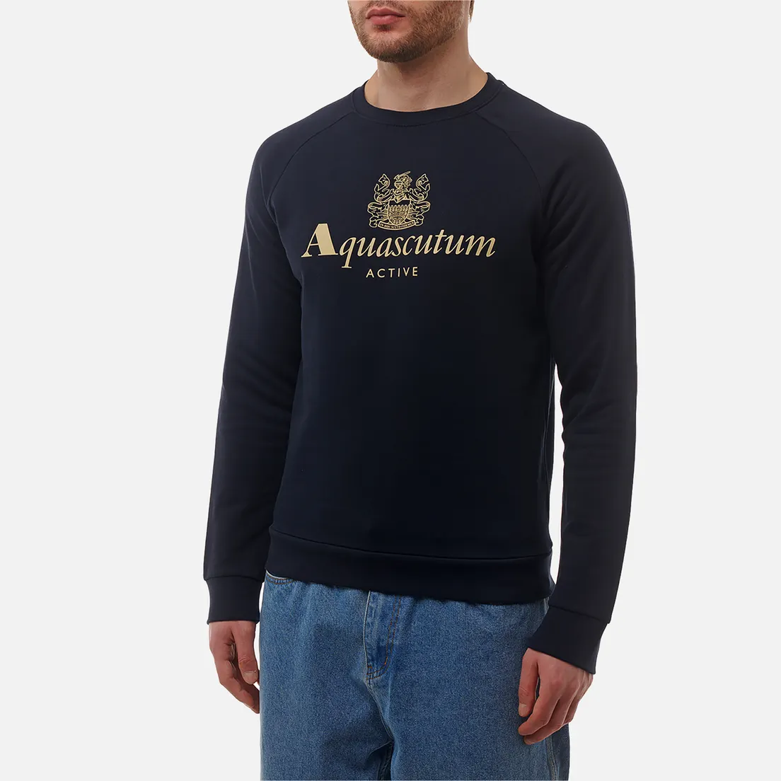 Aquascutum Мужская толстовка Active Big Logo Raglan